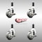 Service Caster 3 Inch 316SS Thermoplastic Rubber Swivel 1-1/8 Inch Stem Caster Set Brake SCC SCC-SS316EX20S314-TPRB-TLB-118-4 - alternate 3